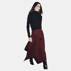 ZARA WOMAN COLLECTION ASYMMETRIC MIDI SKIRT NWT SIZE XL